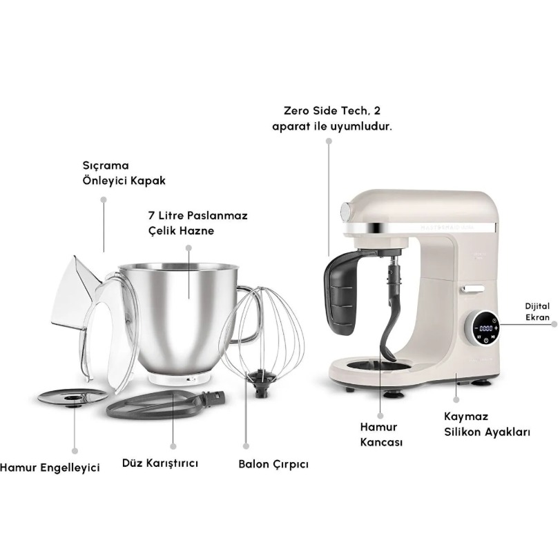 Karaca Stream Bone Saturn 24 Parça 6 Kişilik Yemek Takımı Platin